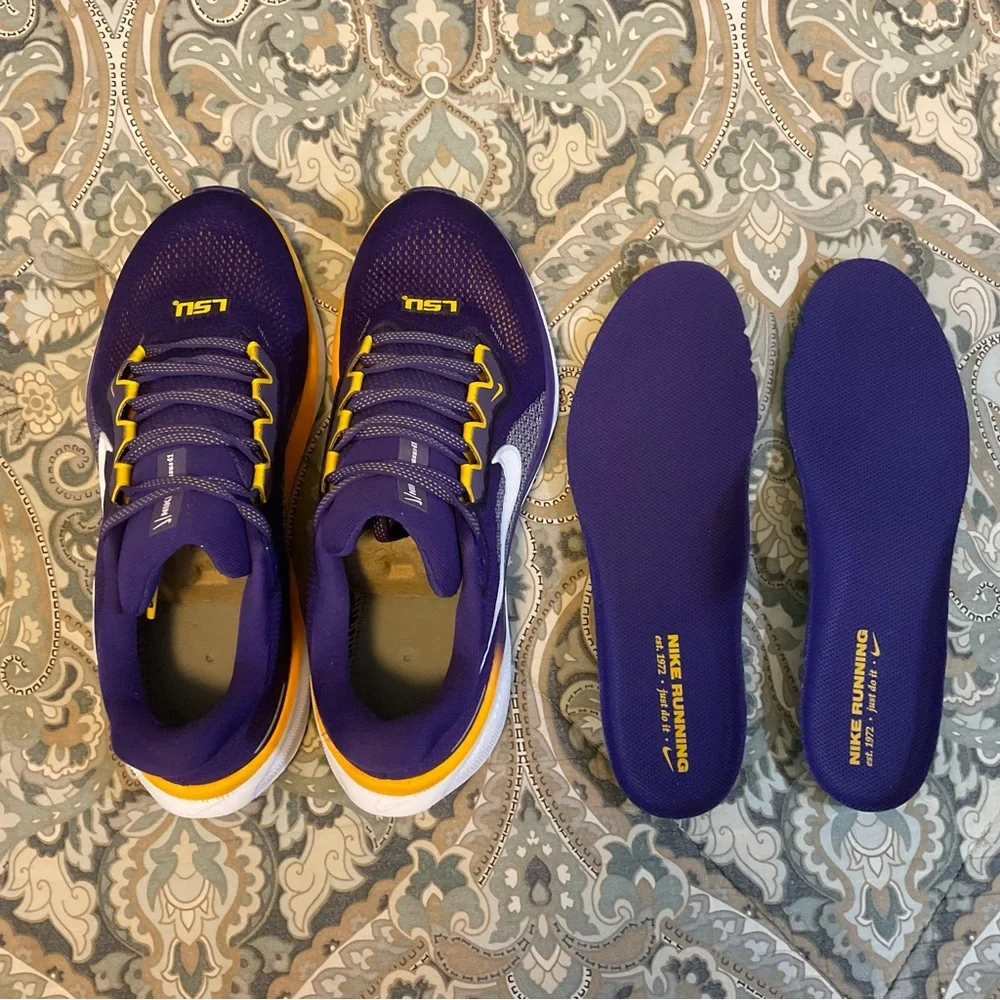 Mint Nike Air Zoom Pegasus 41 LSU Tigers Running Shoes Mens Sz 6.5 Worn 1x